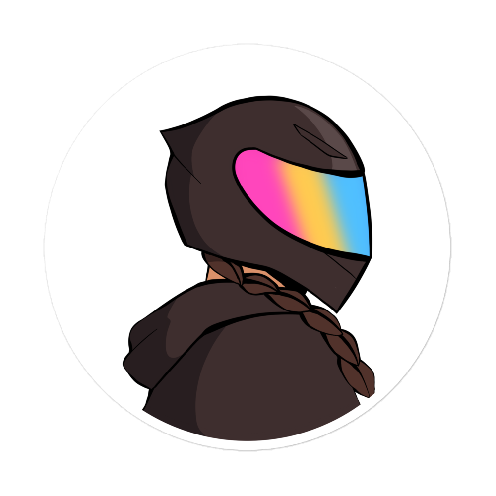 pansexual pride biker sticker