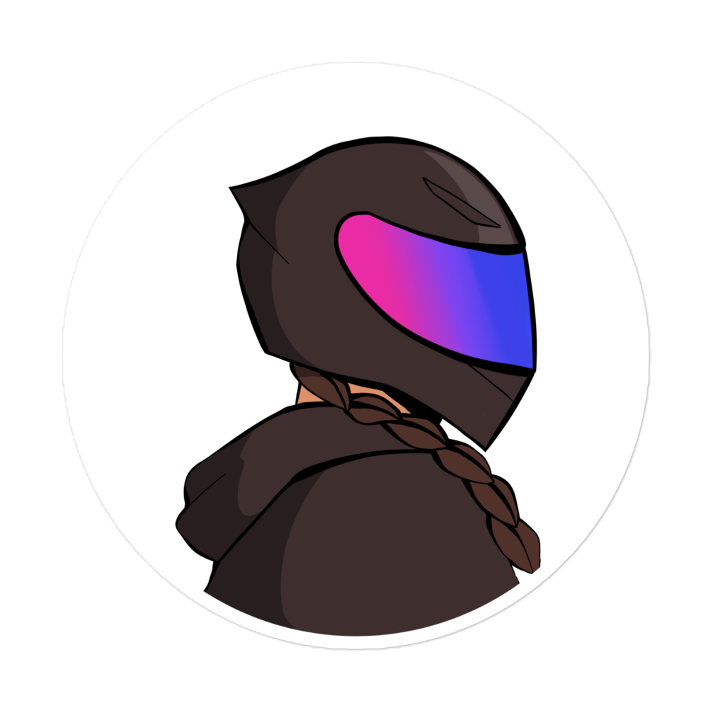 bisexual pride biker sticker