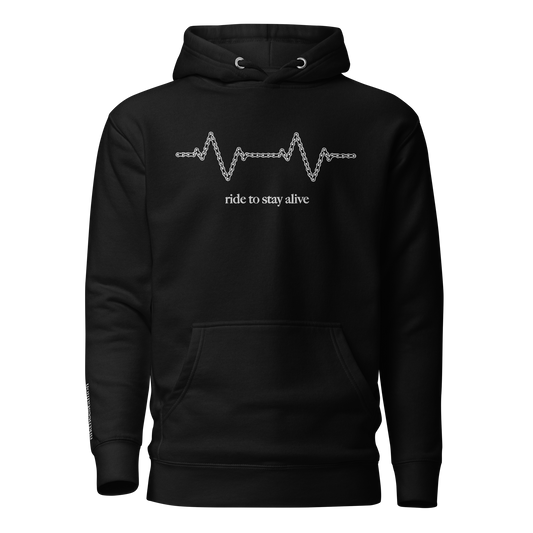 stayin alive hoodie [black]