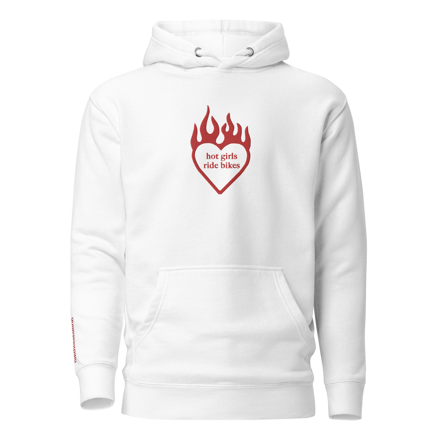 hot girls ride bikes hoodie [white]