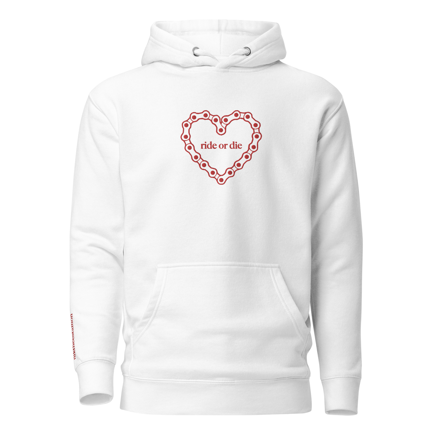 ride or die hoodie [white]