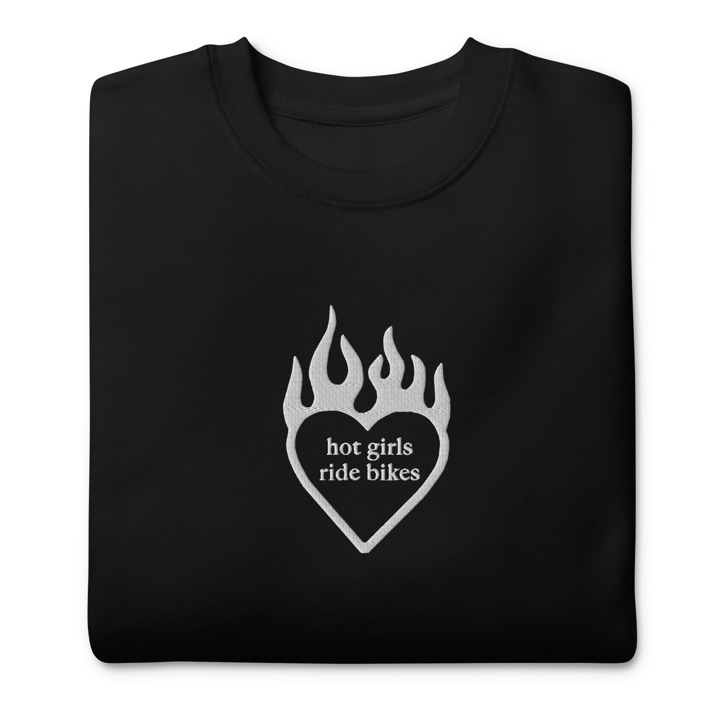 hot girls ride bikes crewneck [black]