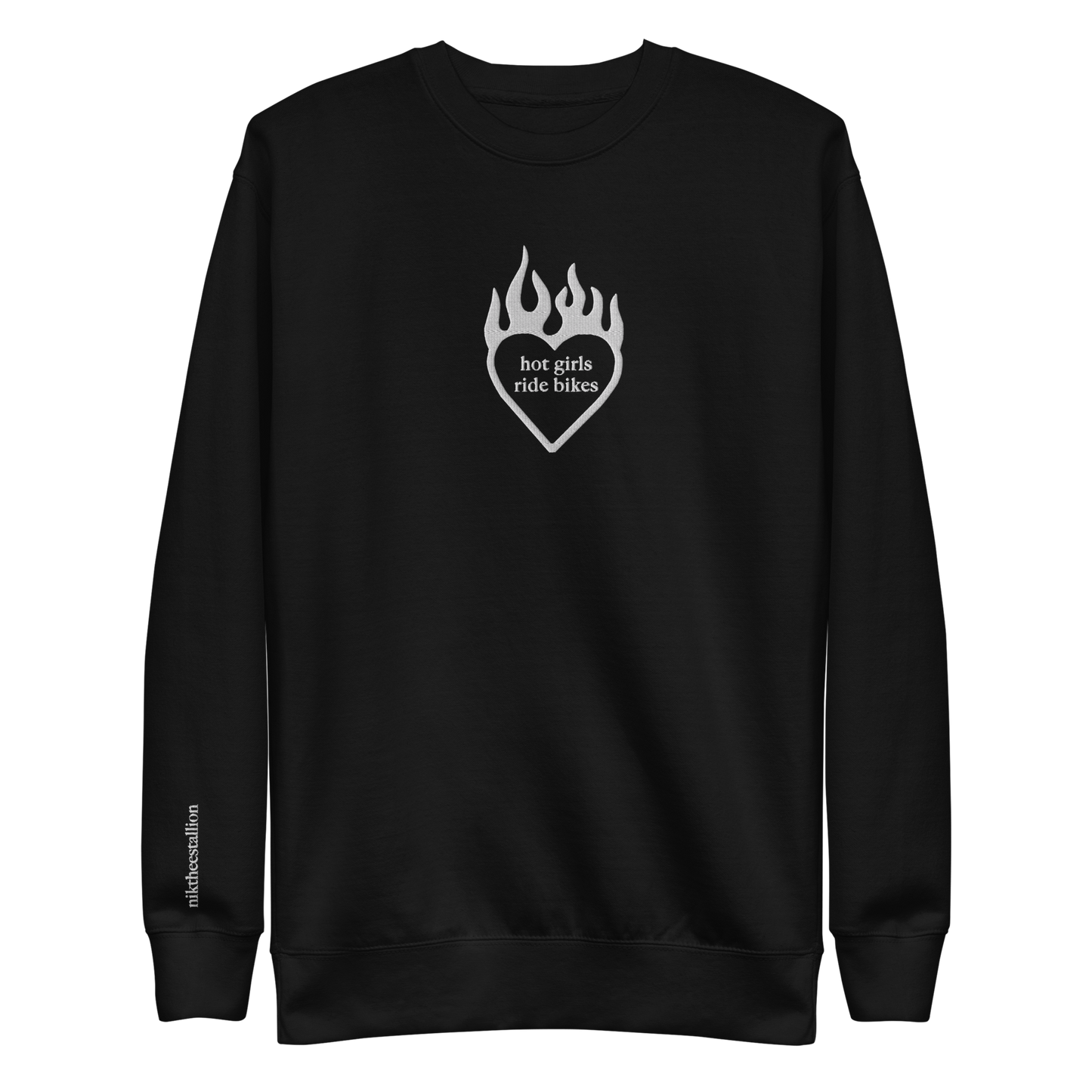 hot girls ride bikes crewneck [black]