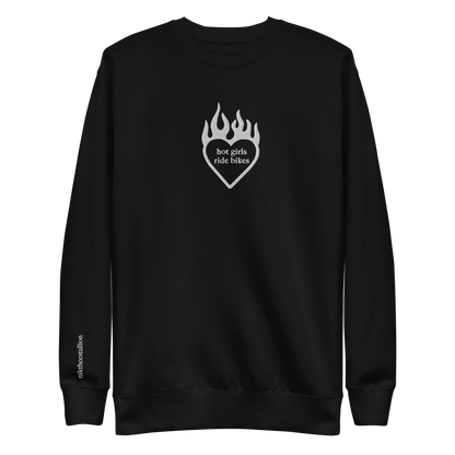 hot girls ride bikes crewneck [black]