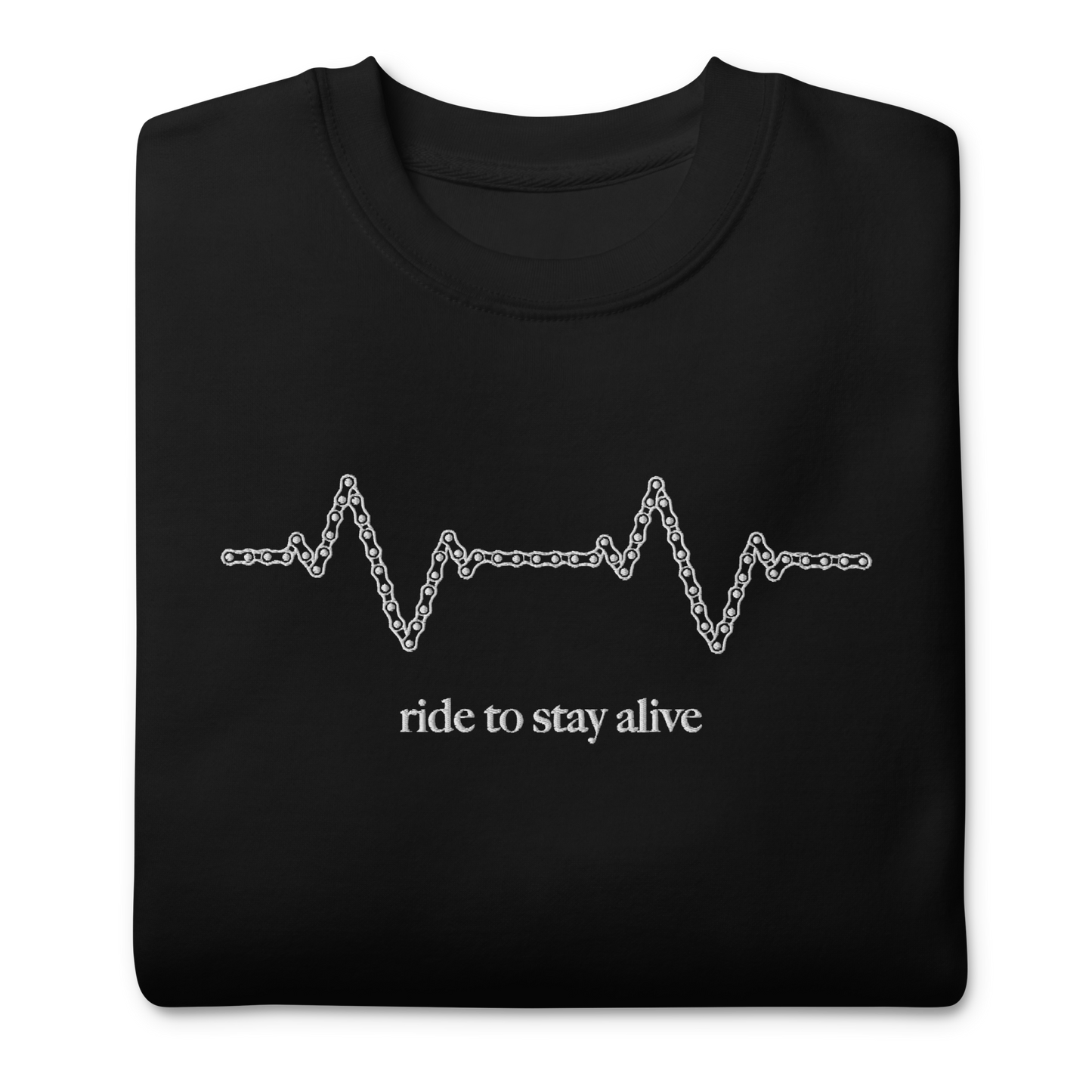 stayin alive crewneck [black]