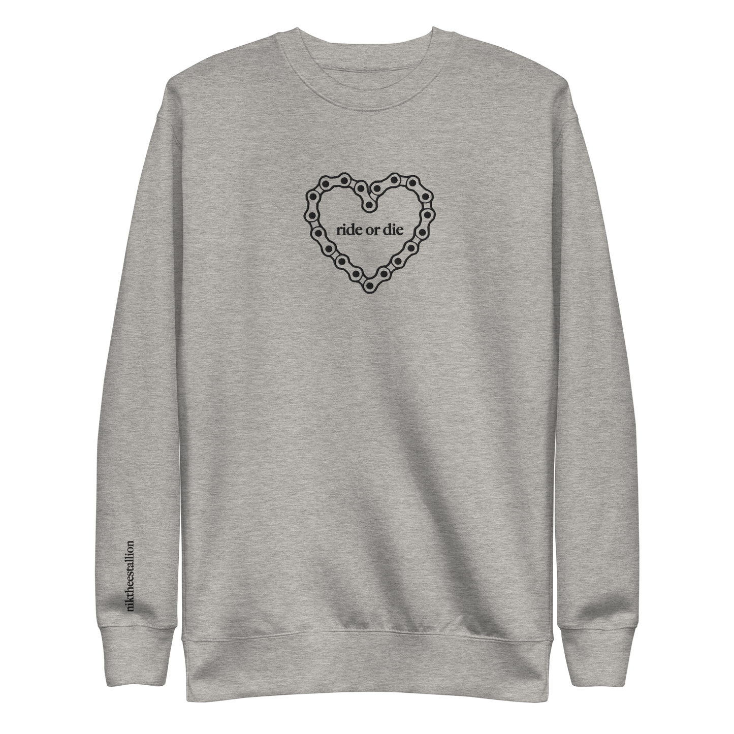 ride or die crewneck [grey]