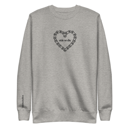 ride or die crewneck [grey]