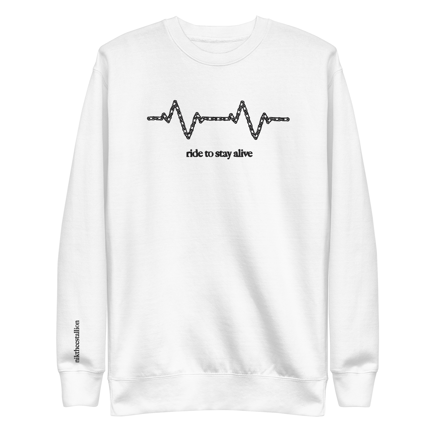 stayin alive crewneck [white]