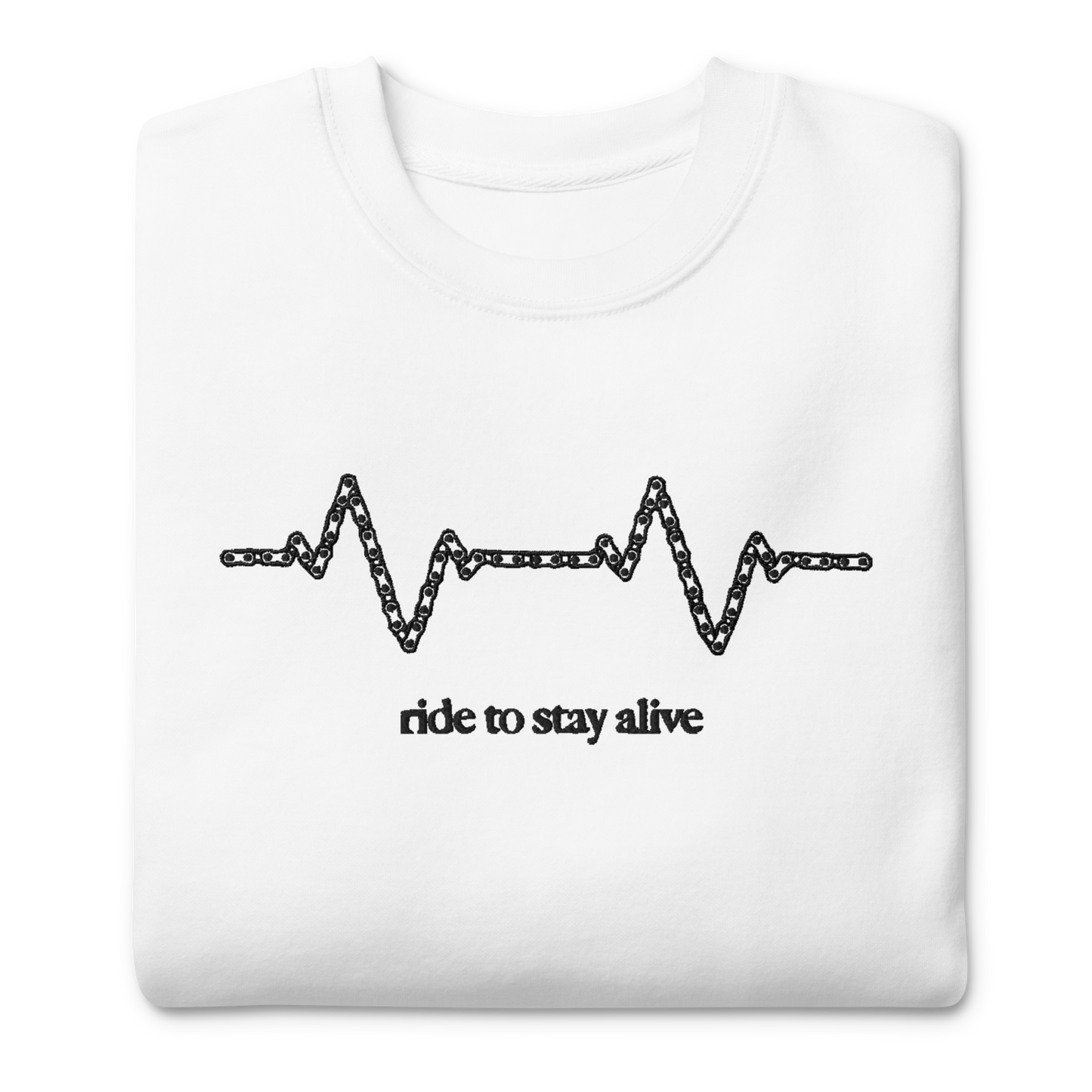 stayin alive crewneck [white]